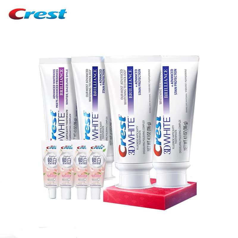 Crest – ensemble de dentifrice blanc glamour 3D, blanchiment des dents, hygiène buccale