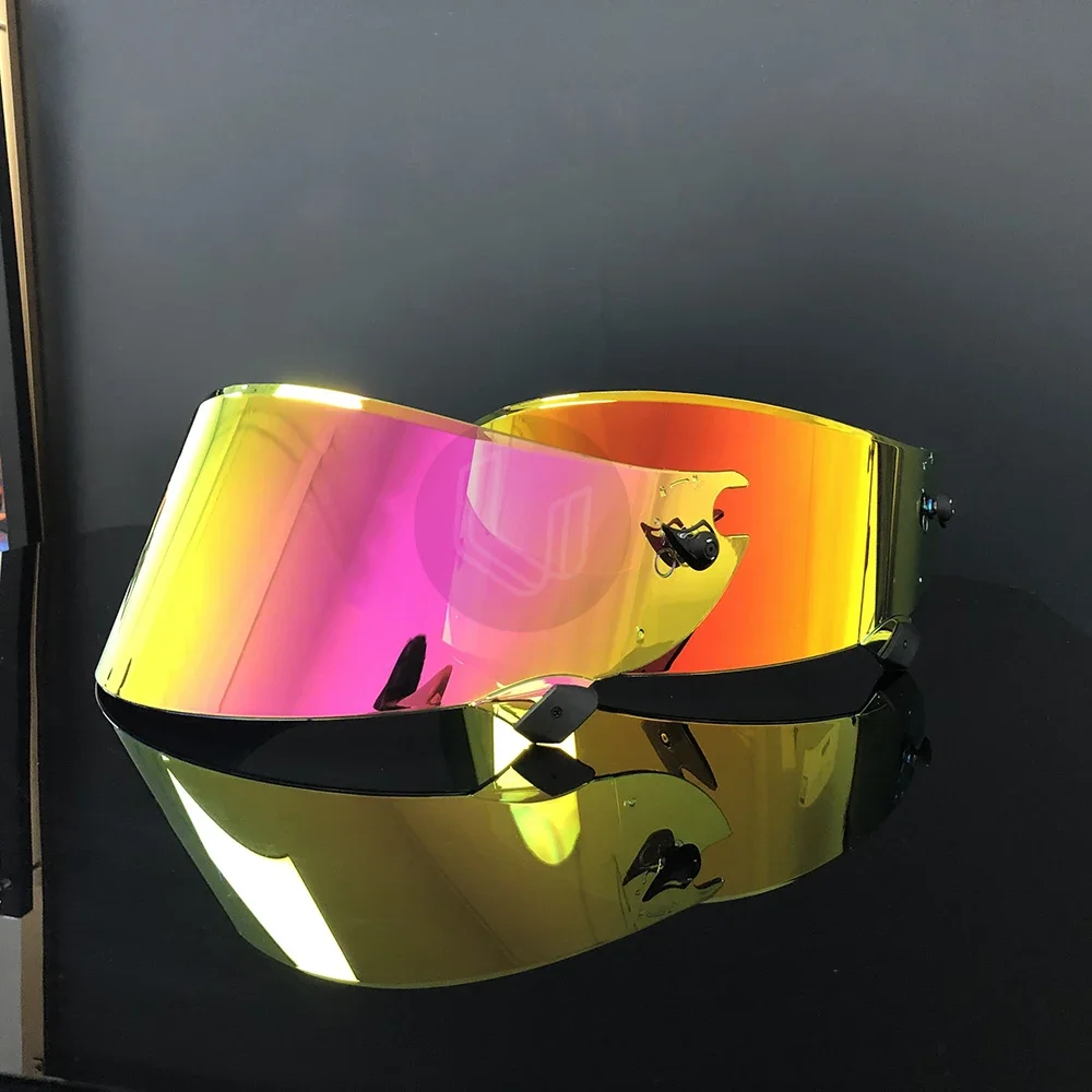 Visière de casque de moto Race R Pro GP, placage de lunettes, argent, lentille de remplacement rouge, Shlavabo Race-R Pro GP