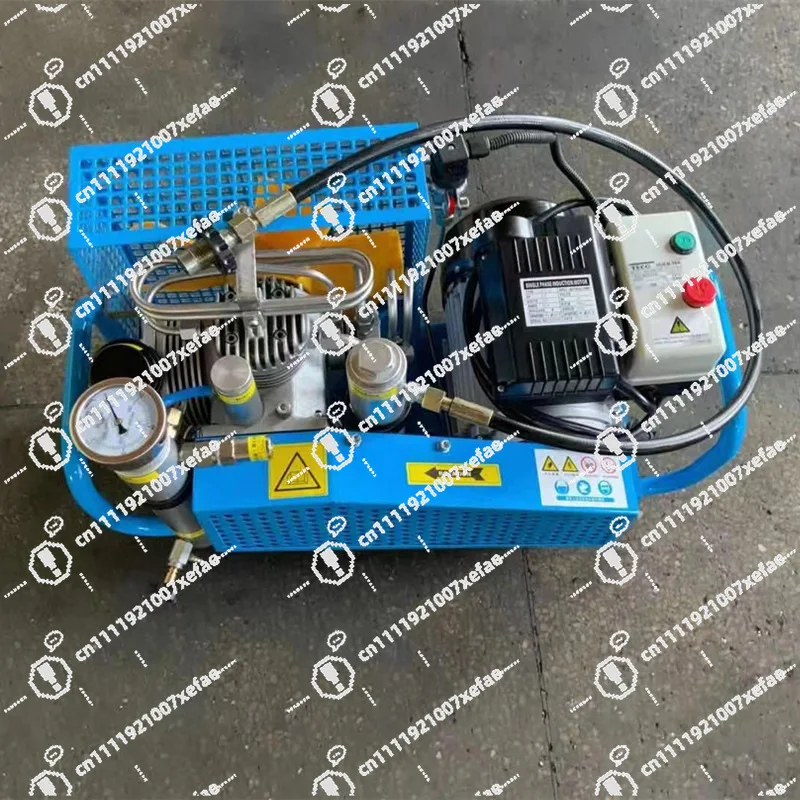 220 Volt Manual Stop 100 Liters Water Sports Diving 300 Bar 4500 Psi Electric High Pressure Air Pump 4 Cylinder Portable Air