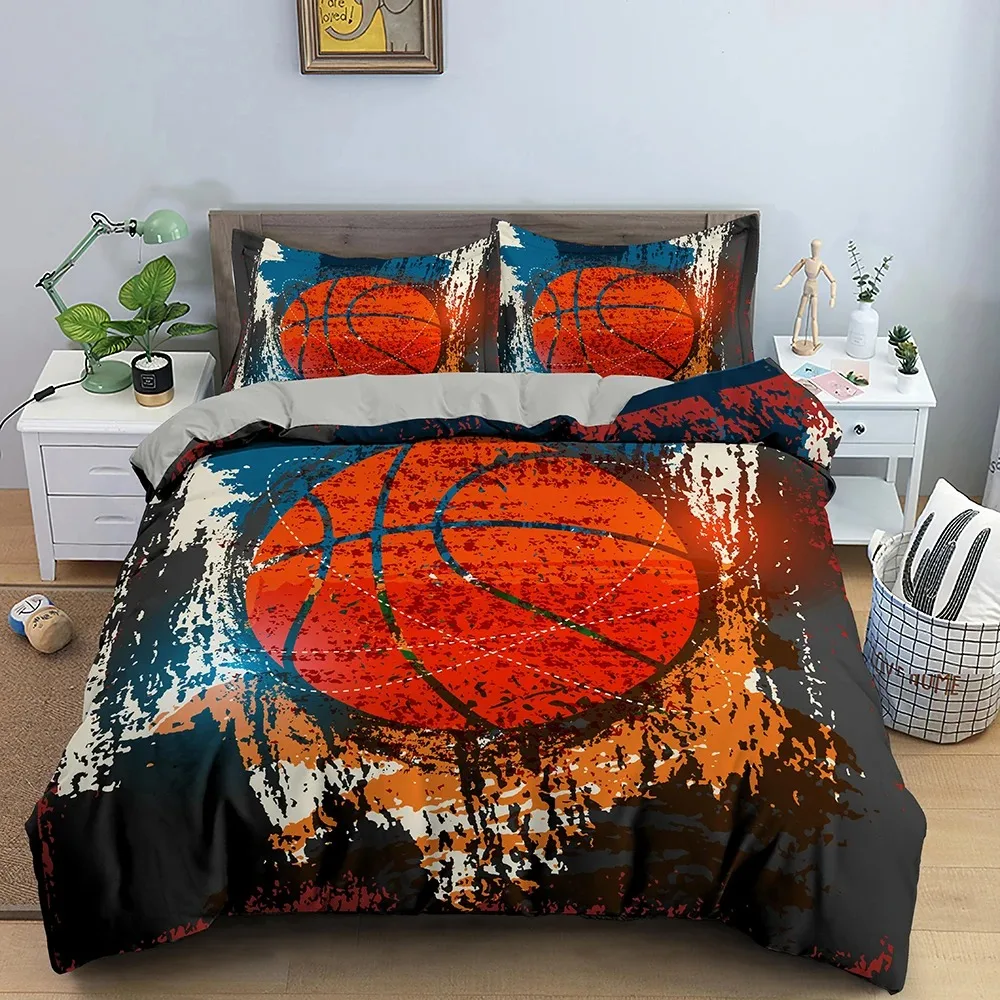 

Basketball Bedding Set Boys Girls Twin Queen Size Duvet Cover Pillowcase Bed Kids Adult Fashion Home Textileextile