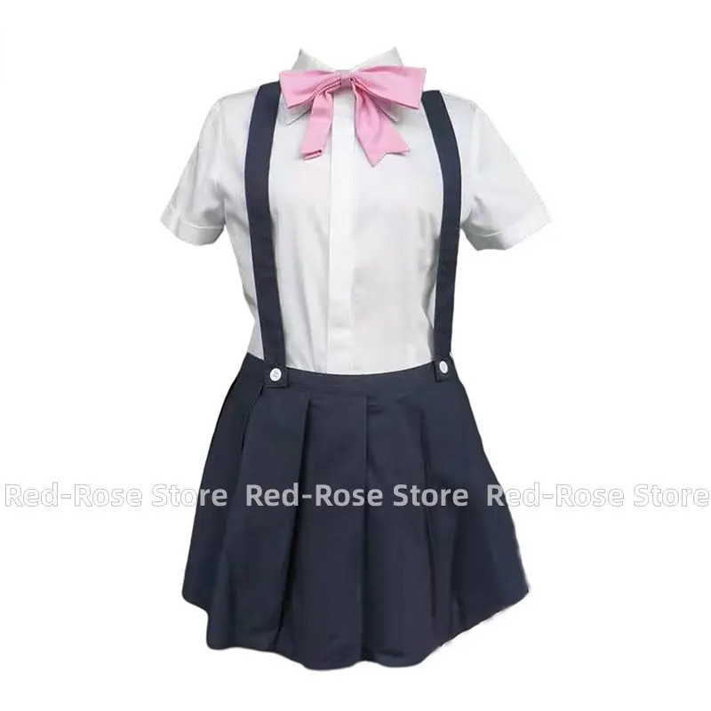 Anime Higurashi No Naku Koro Ni Rika Furude Cosplay Costume Girls Cosplay Uniform Wigs for Women Girls Halloween Party