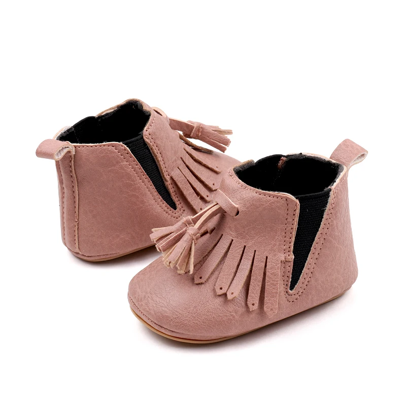 Baby Spring and Autumn Little Boots Soft PU High Quality Anti-slip TPRSole Ankel-covered Warm Prewalking Outdoor Sneaker BJZ3139