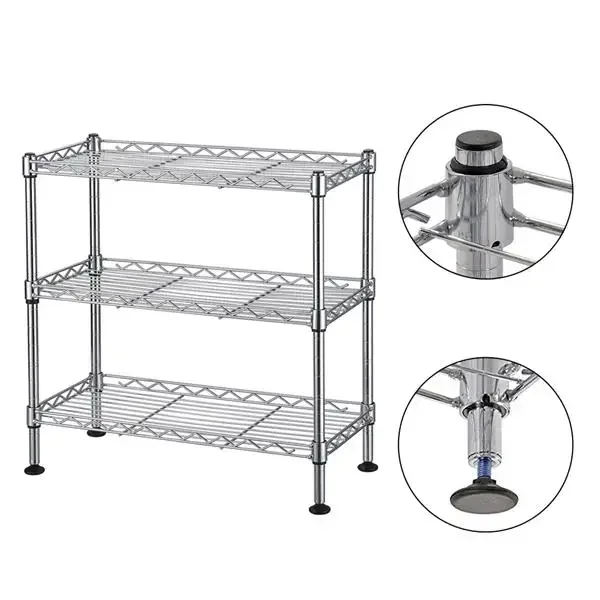 Three-layer Storage Rack Home Kitchen Organization Countertop Storage Rack Bedroom Sundries Suitcase Microwave Storage Rack