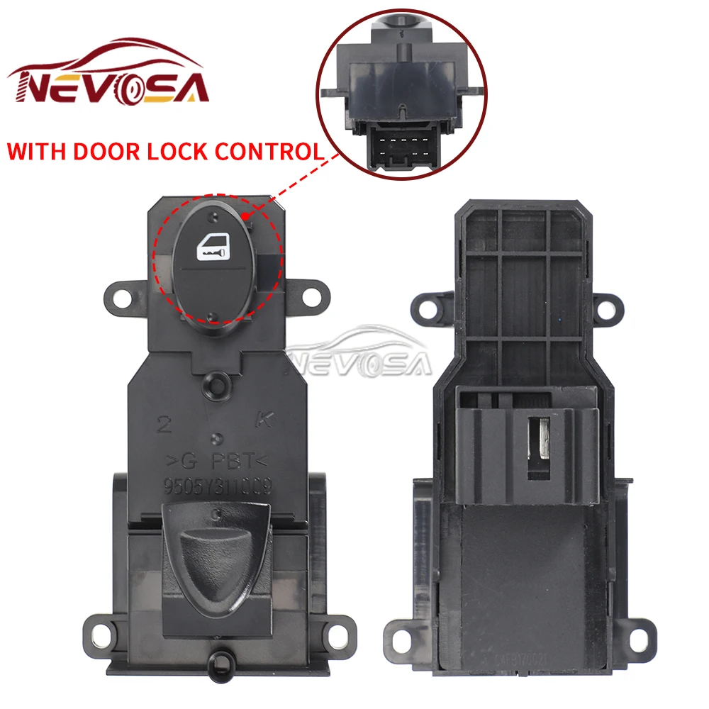 NEVOSA For Honda Civic 2006 2007 2008 2011 MK8 LHD 35750-SNV-H52 Front Left Driver Power Window Control Switch 35750-SNV-H51