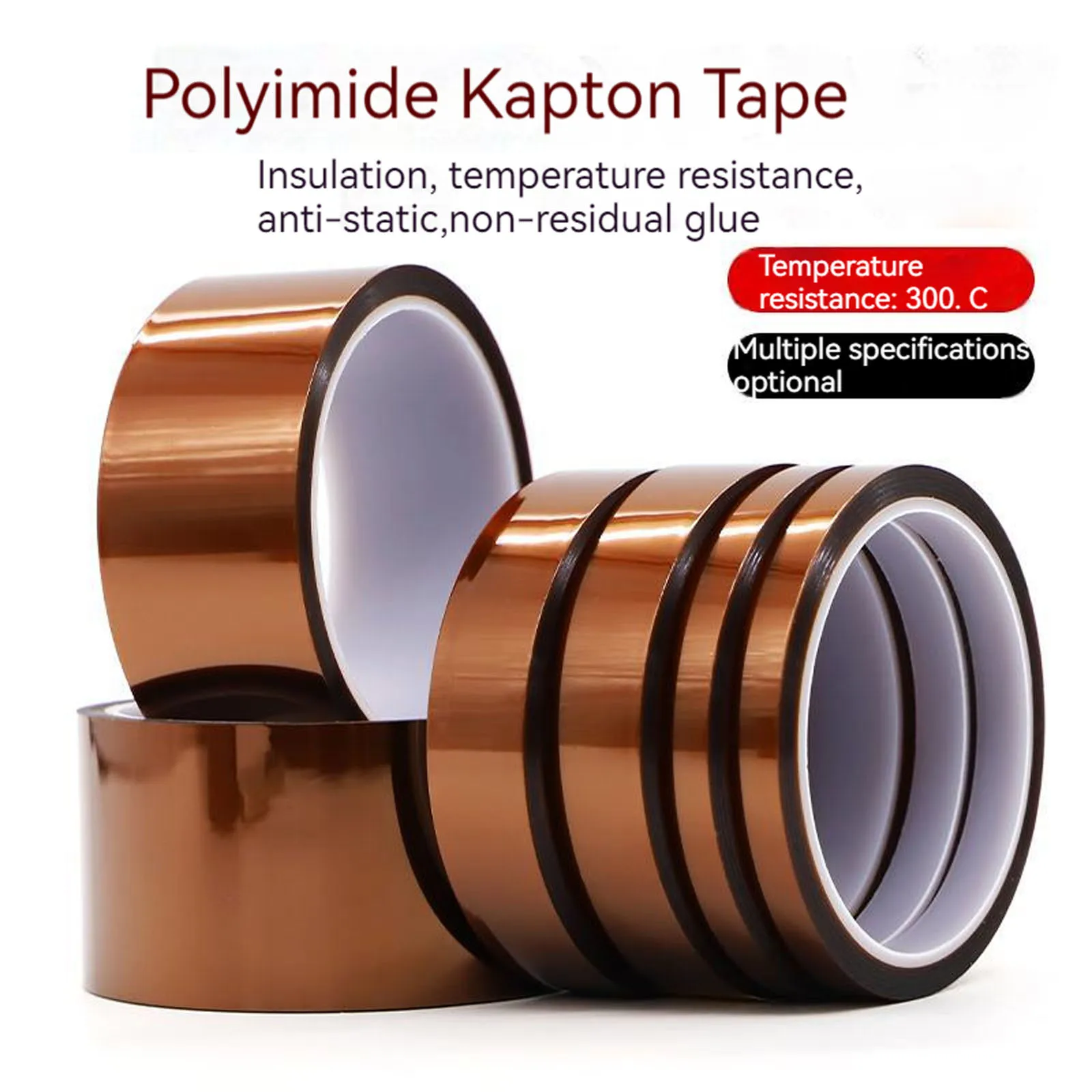 Stampanti 3D con nastro Kapton resistente al calore ad alta temperatura da 100 mm x 100 piedi Stock negli Stati Uniti BGA