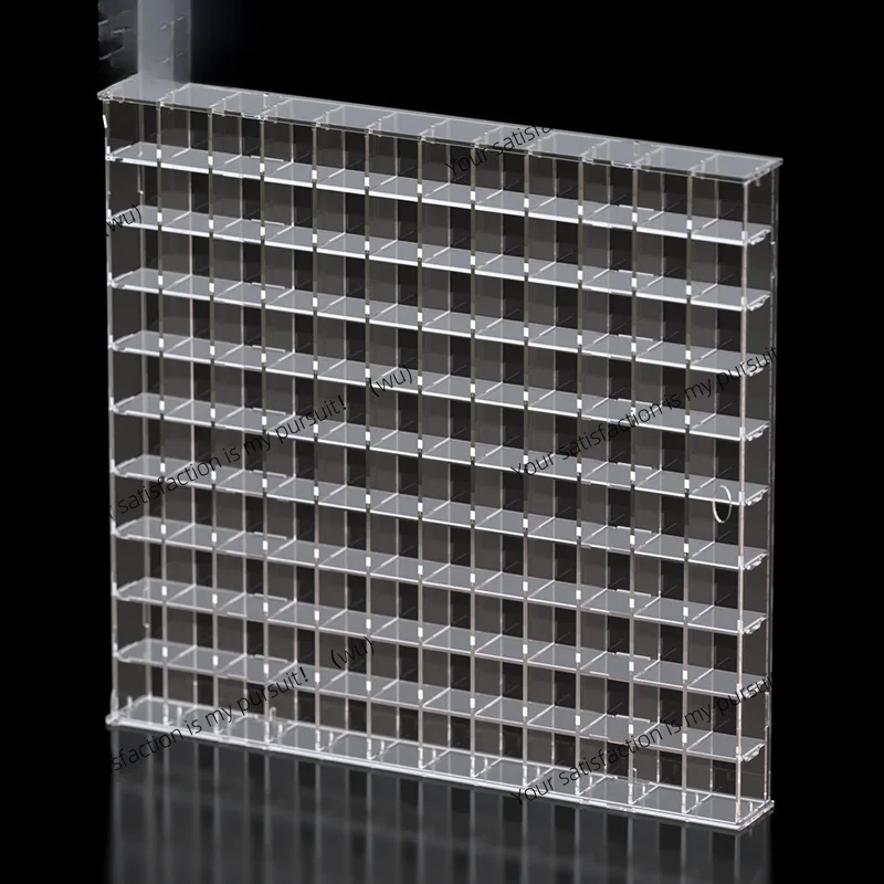 ZOCI, transparent display stand, wall-mounted acrylic lattice storage box, suitable for placing figures and Lego ornaments