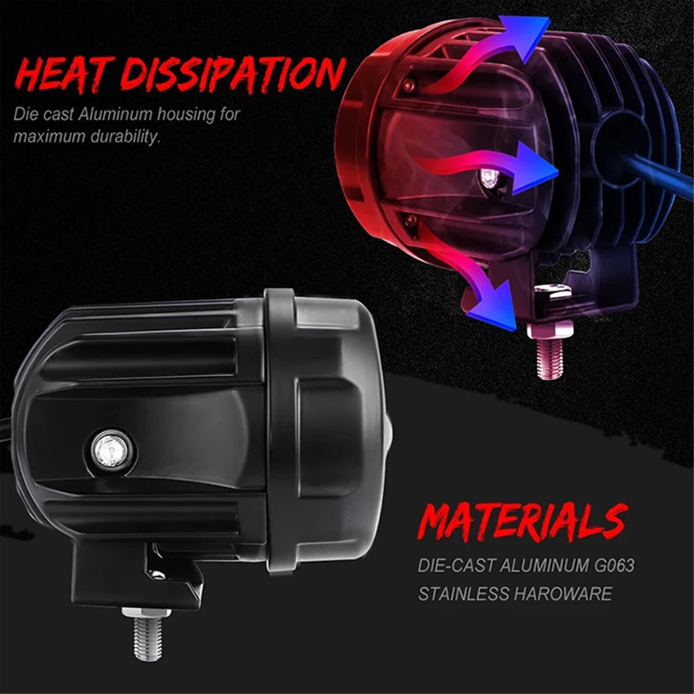 

Автомобильный рабочий светильник, круглый, водонепроницаемый, 2-контактный, 3-дюймовый, круглый, 6000K, белый, постоянный ток 10 В-30 В, для внедорожника, квадроцикла, светодиодный, нет, новый