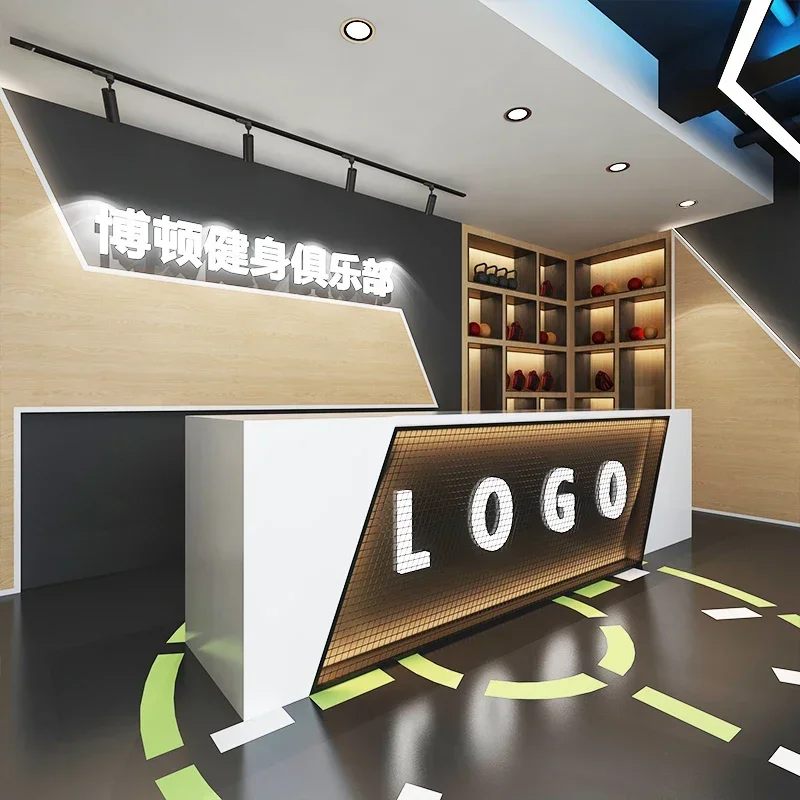 Simple Modern Beauty Salon Health Club Bar Counter Nail Salon Cashier Reception Desk