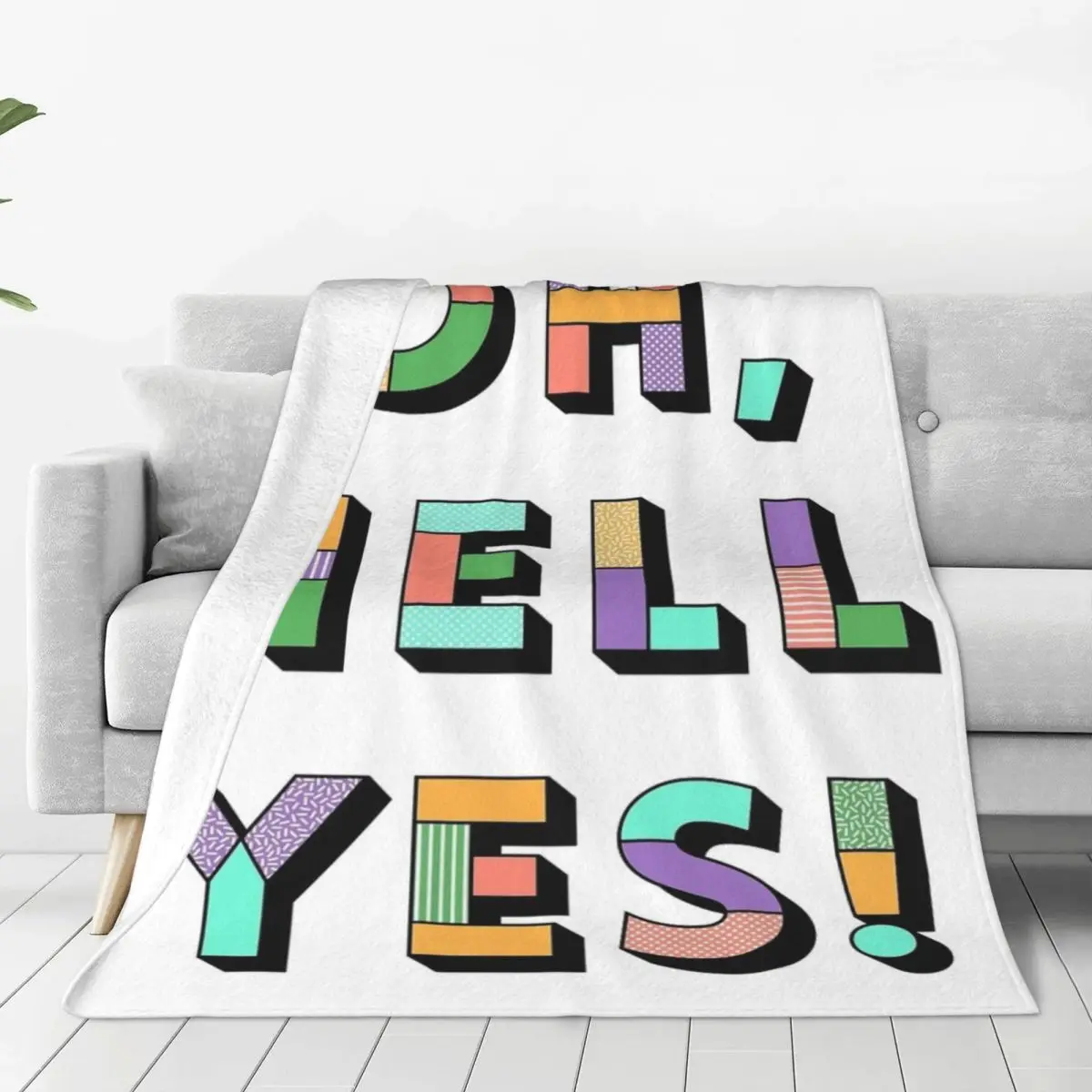 Hell Yes Four Seasons Universal Blanket Travel Can Be Laid Halloween Gifts