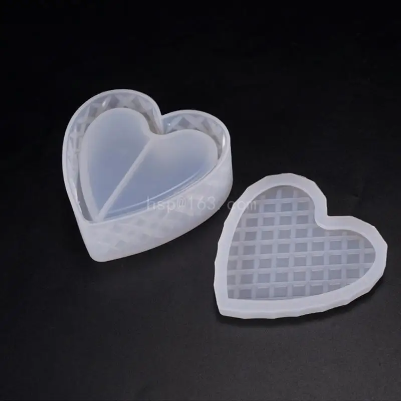 

Heart-shaped Cut Section Mold Multifunctional DIY Crystal Epoxy Resin Storage Box Mold for Case Silicone Moulds Jewelry