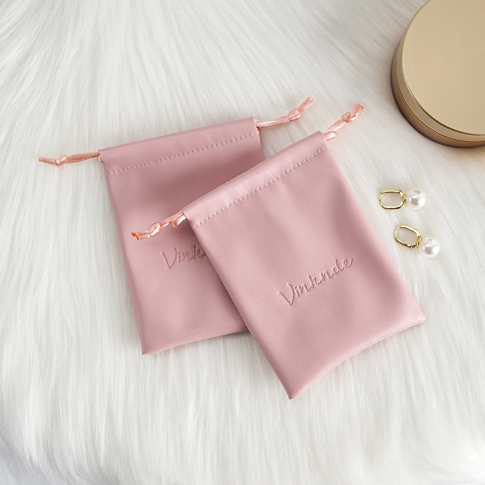 شعار مخصص صغير الرباط حقيبة مستحضرات التجميل محفظة نسائية للعملات المعدنية بو الجلود سماعة أكياس سماعة المنظم مجوهرات أحمر الشفاه كيس التخزين #2