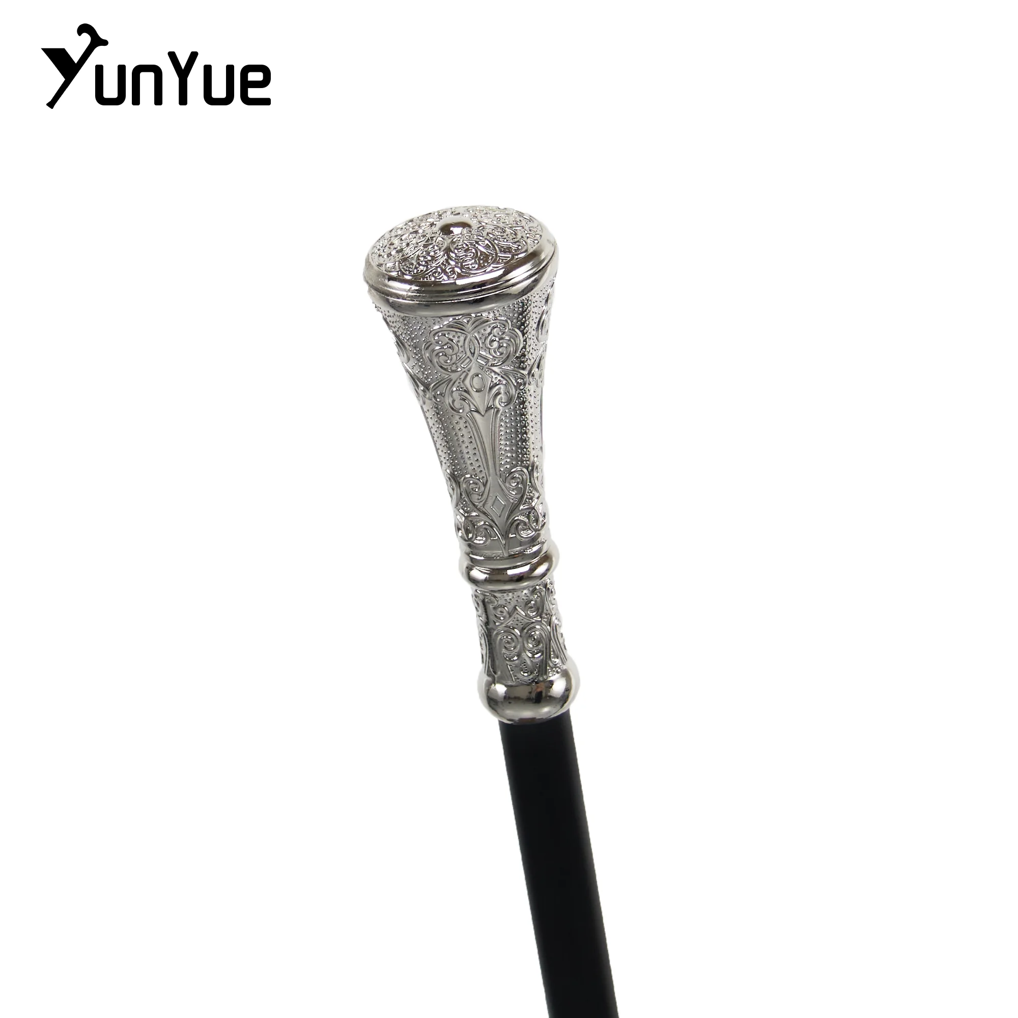 الأبيض جولة المعادن نحت عصا المشي شهم مجموعات الفن أزياء أنيقة عصا للمشي تأثيري فيلم الدعائم قصب الحزب #4