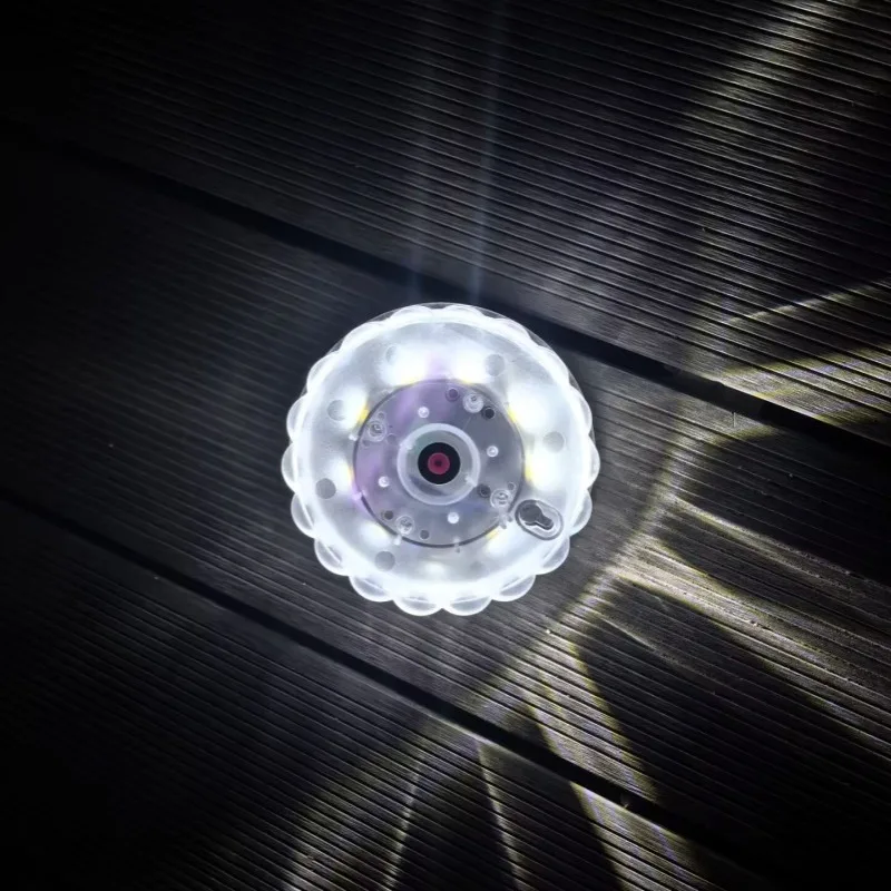 New 9LED Solar Light - Disc Ring Wall Lamp: Indoor Ambient Decoration Use, Waterproof & Suitable for Yard, Fence