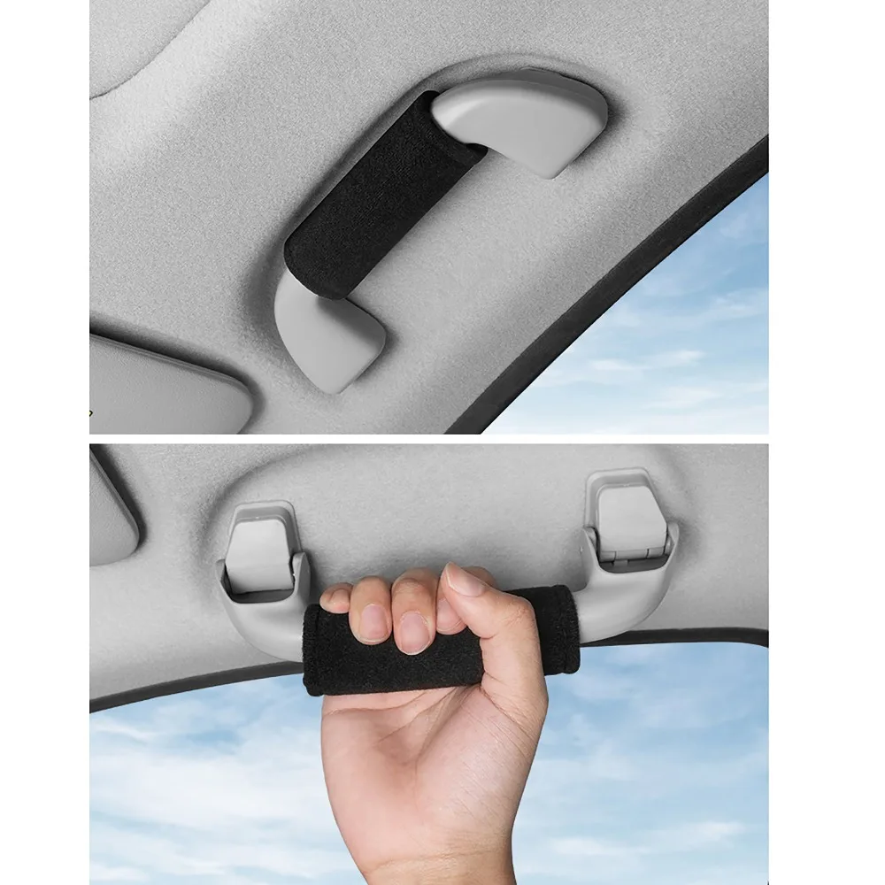

Durable Car Roof Armrest Non-slip Auto Interior Pull Handle Cover Ceiling Handle Protective Covers Universal