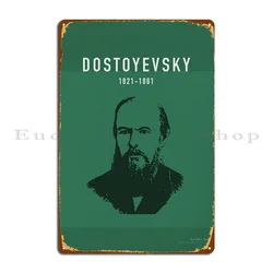 Dostoyevsky Book Art Metal Sign Wall Mural Pub Wall Decor Print Cave Tin Sign Poster