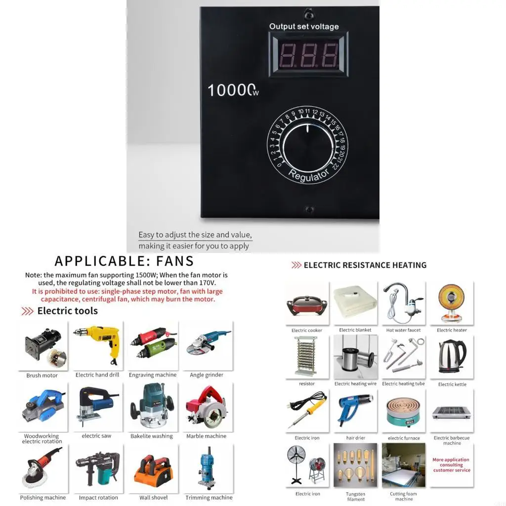 

G8TB Регулируемый регулятор скорости света, температуры и напряжения для электроинструмента