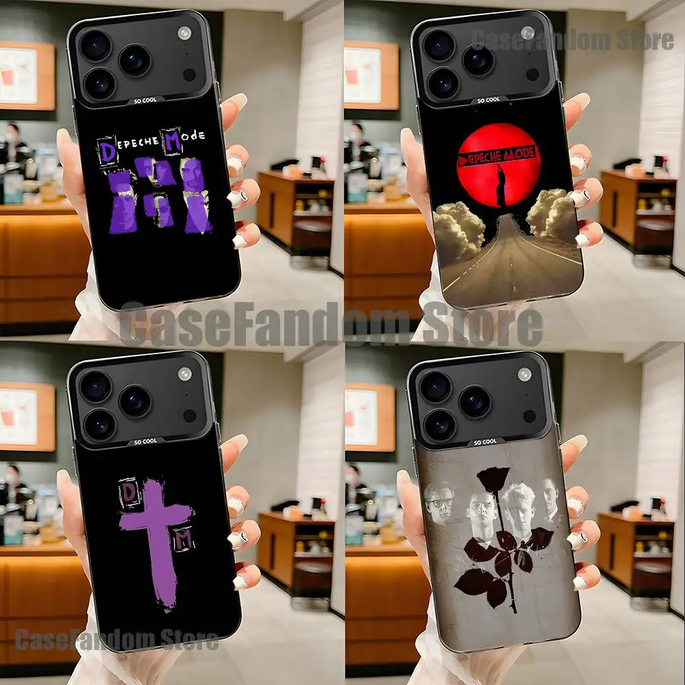 

D-Depeche Mode Rock-S For iPhone 17,16,15,14,13,12,11,Pro,MAX,Plus Black Shockproof Candy Matte Cover