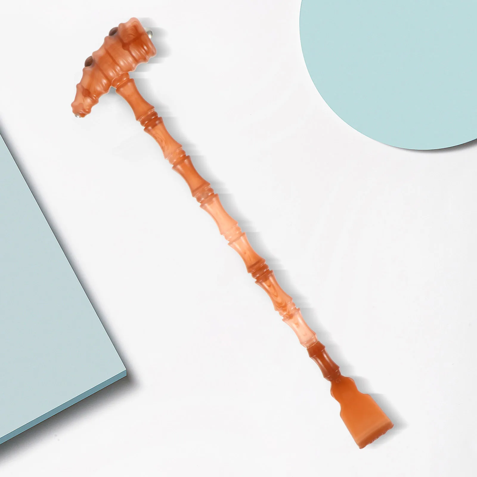

2 Pcs PP Material Massage Hammer Body Massager Back Scratcher Portable Brown Stress Reliever Fitness Tool Lightweight Ergonomic