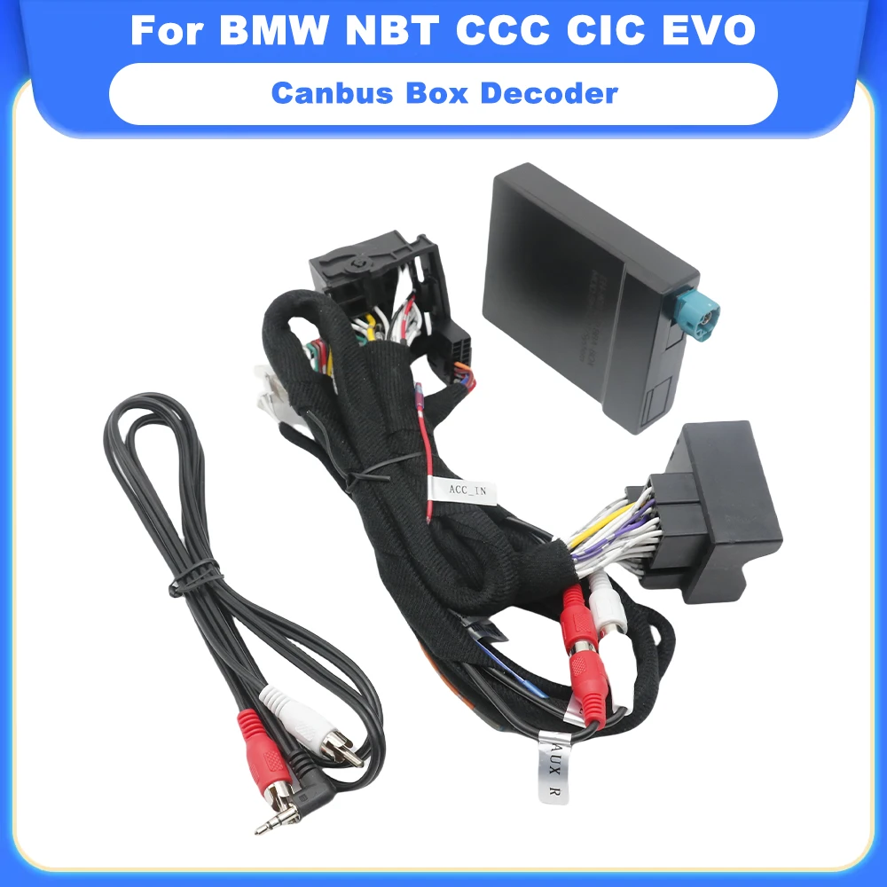 

16pin Wiring Harness Adapter Canbus Box Decoder For BMW NBT CCC CIC EVO System Android Radio Power Cabler