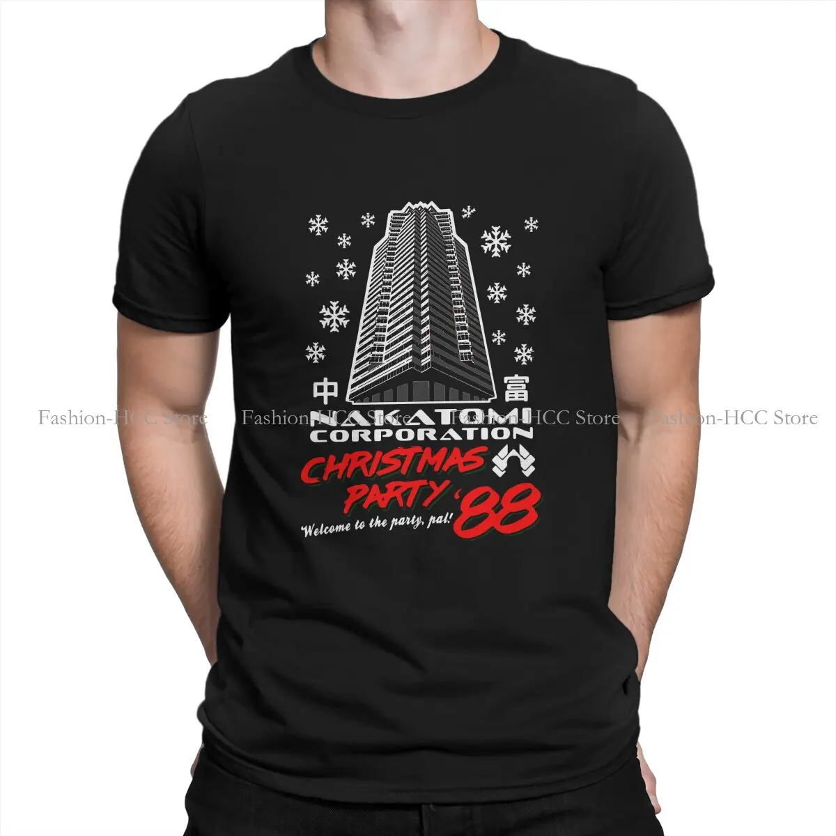 Die Hard Movie Christmas Party 1988 Bruce Willis Polyester TShirt for Men Nakatomi Plaza Corporation Soft Casual T Shirt