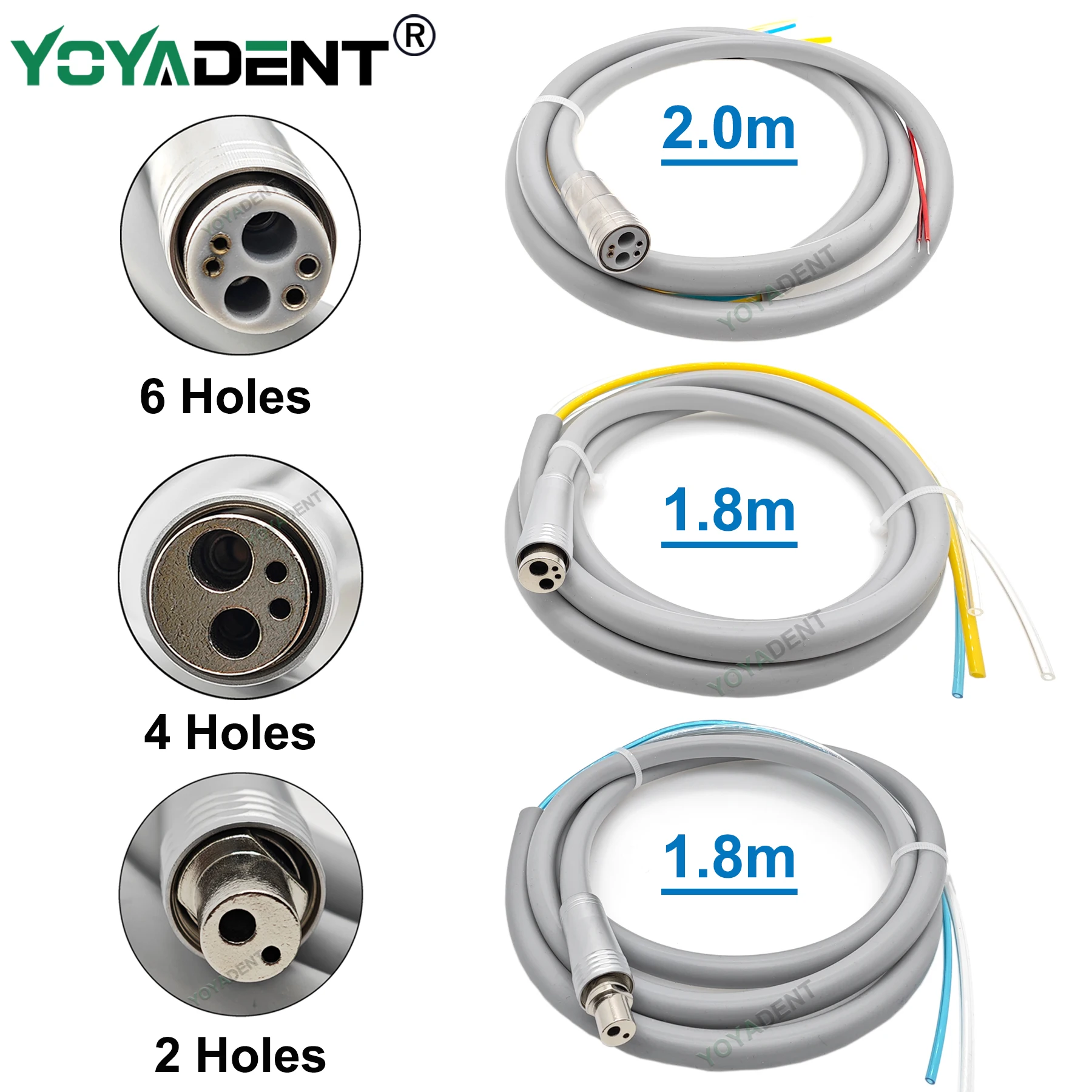 

2/4/6 Hole Fiber Optic Dental Silicone Hose With Fitting For Air Turbine Motor Handpiece Connector Dental Chair Accessories