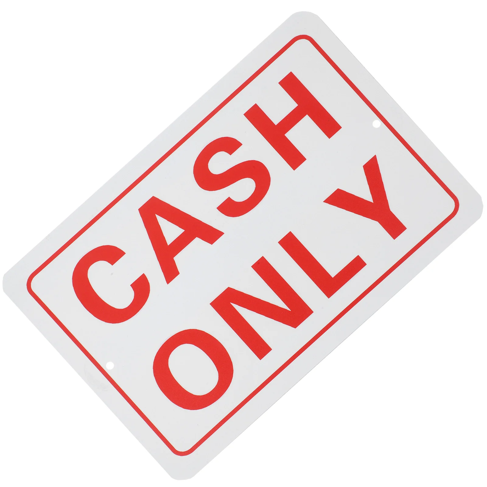 Cash Sign Wall Only Retail Store Business No Credit Card Signs Cashier for Metal