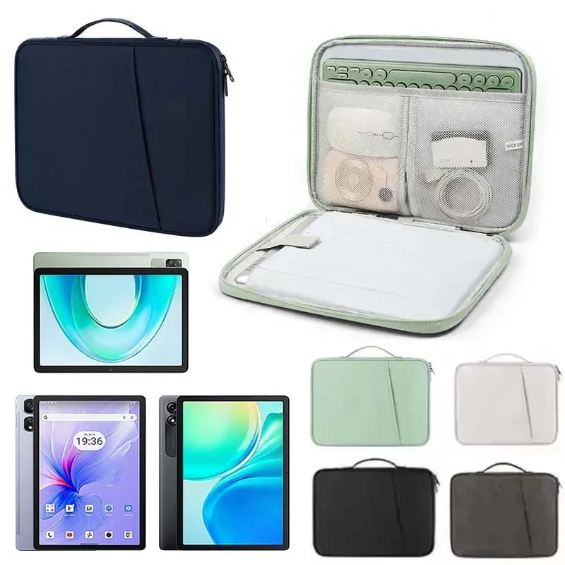 for Blackview Zeno 10 Tab 16 60 90 Pro Tab 11 Tablet Sleeve Waterproof Pouch Storage Pocket for Mouse Keyboard Handle Carry Bag