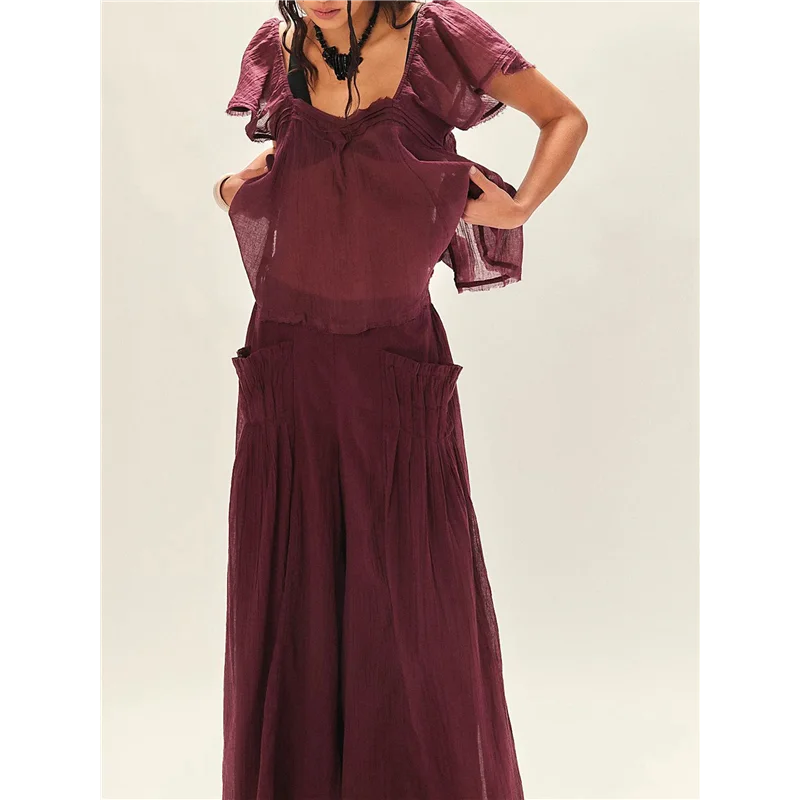 ASDS-chemisier bohème transparent en dentelle à manches courtes et volants sur le devant pour femme Y2k chemises boutonnées babydoll brodées