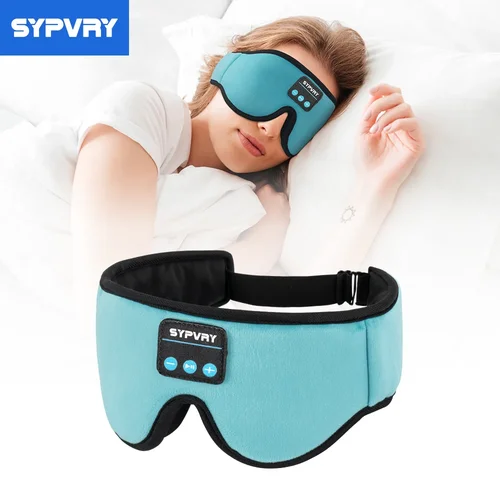 Imagen 1 del producto Auriculares para dormir, máscara para ojos con Bluetooth, venda ajustable 3D, máscara para dormir con Bluetooth, auriculares inalámbricos para mujeres y hombres, dormir mejor