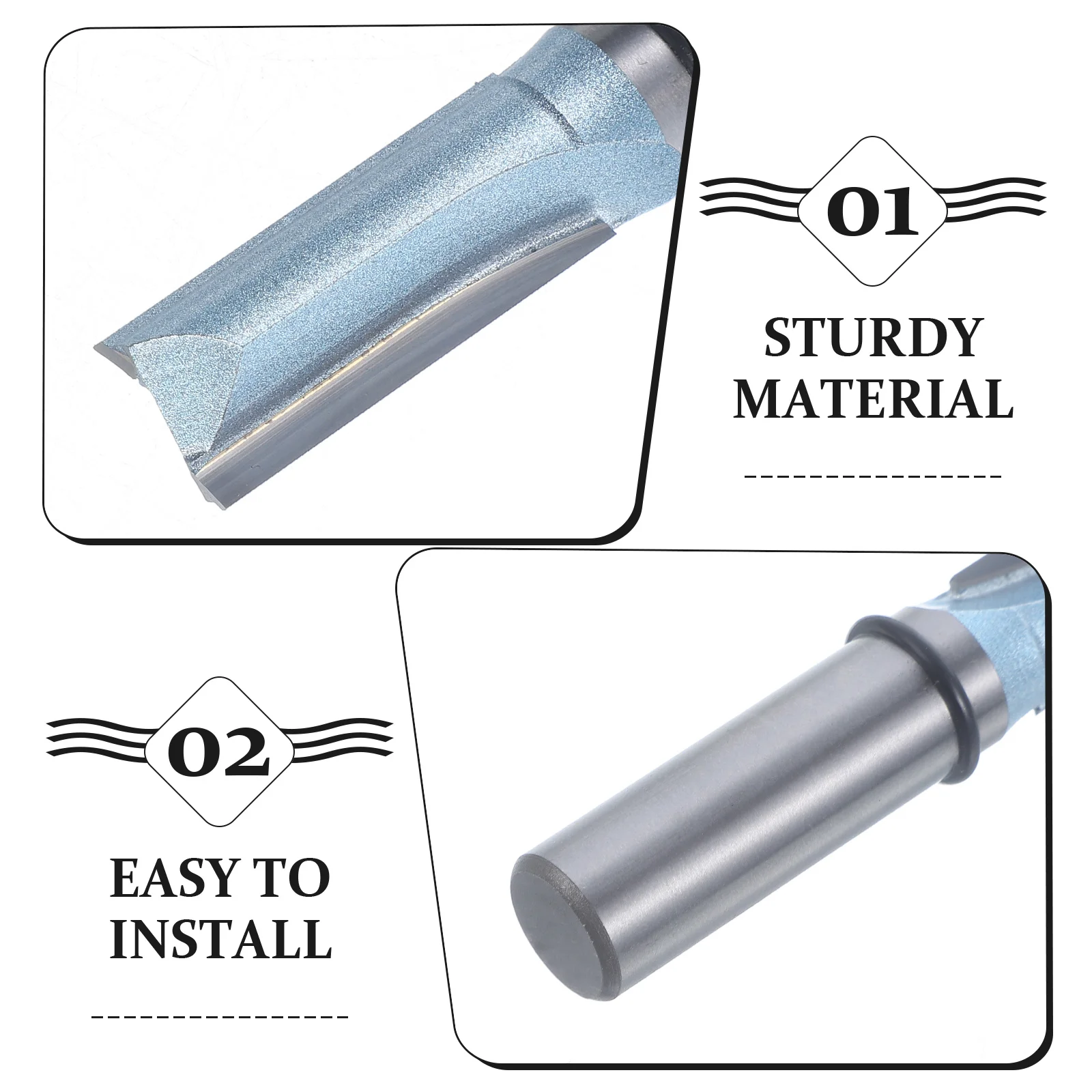 

Double Flute Straight Router Bit High Strength Milling Cutter for Creating Grooves in Woodworking Projects Router Bits