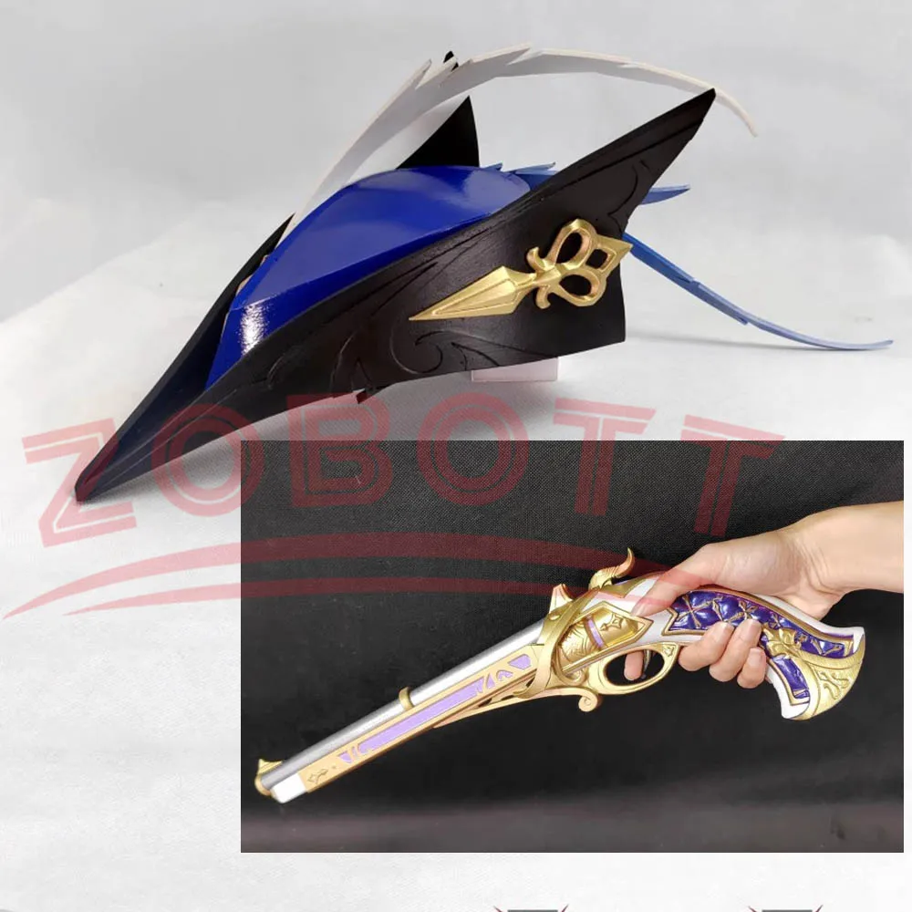 Anime Clorinde Genshin Impact Hat Headwear Cosplay Props Halloween Christmas Fancy Party Costumes Accessories Weapons Prop