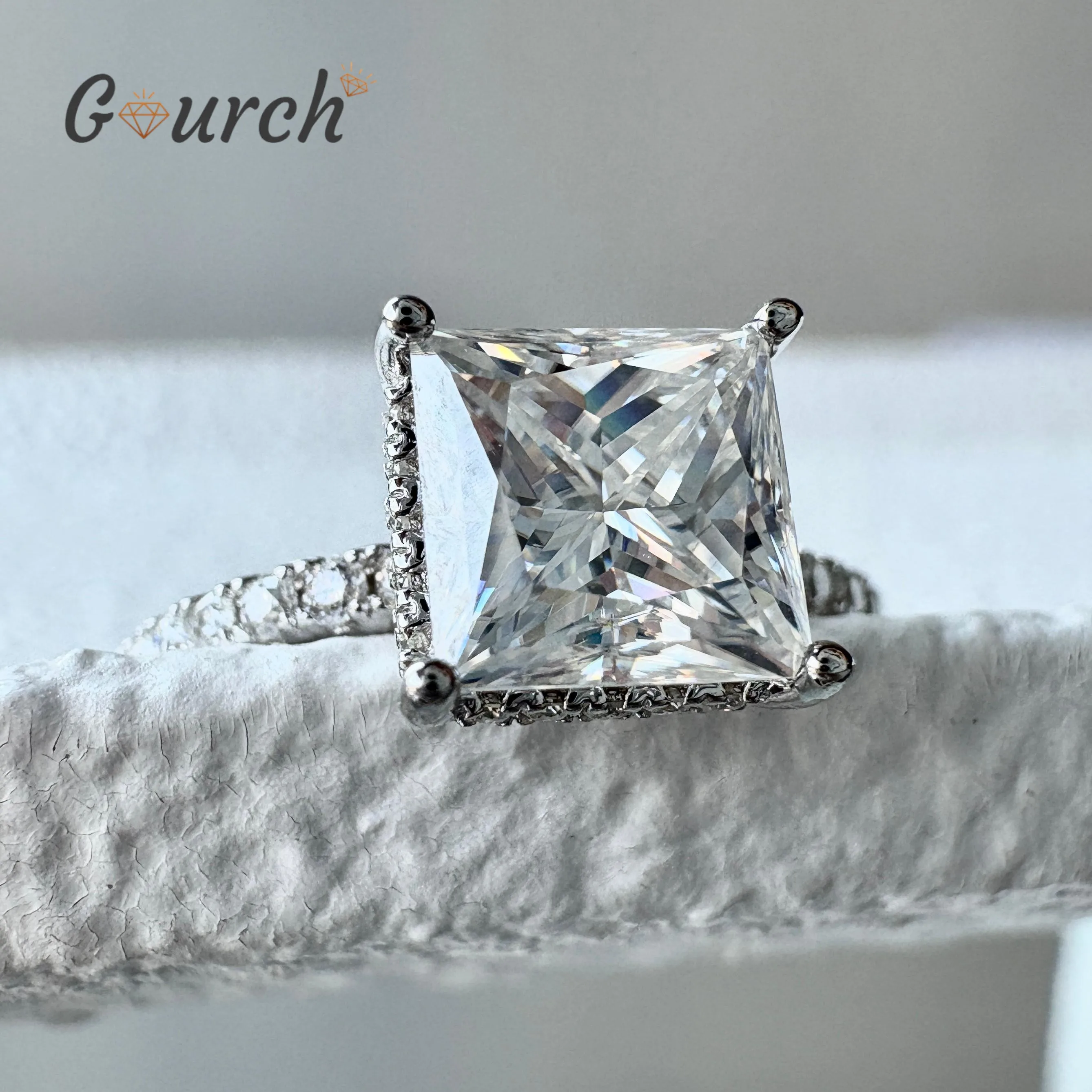 

Кольцо с муассанитом Gourch 2,6 карата, колумбийский изумруд, рубин, стерлинговое серебро 925 пробы, ювелирные изделия с бриллиантами в лаборатории, подарок для женщин