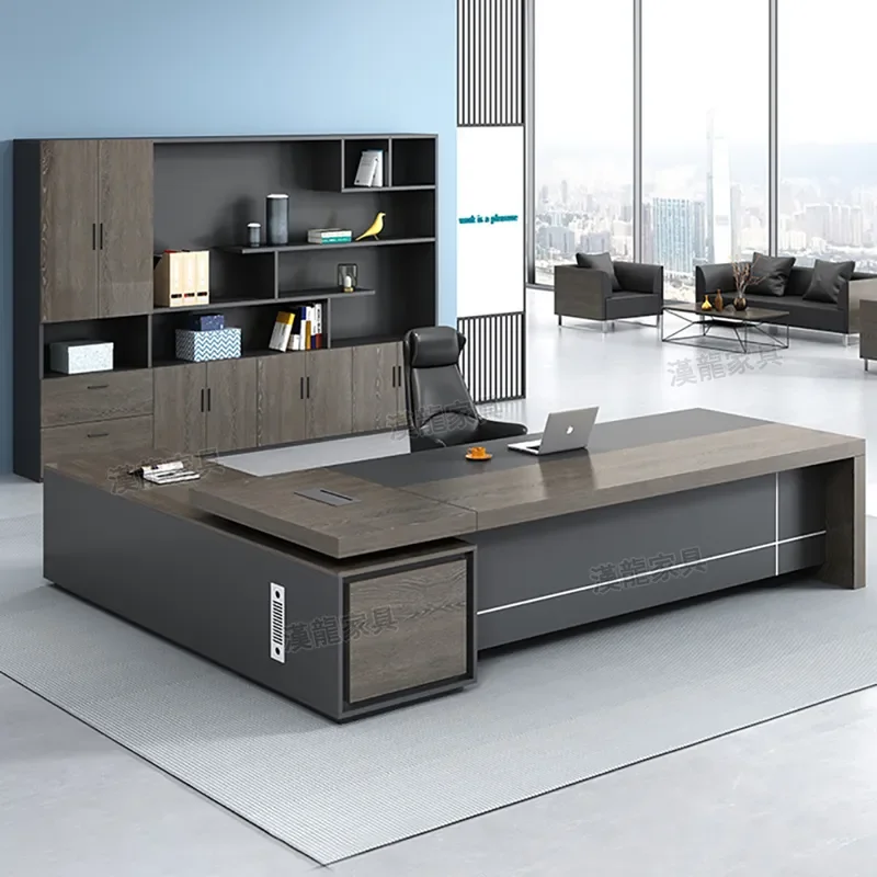 for Boss Desk Simple Modern President Desk Manager Desk Single Office Desk and Chair Combination High End Class Desk