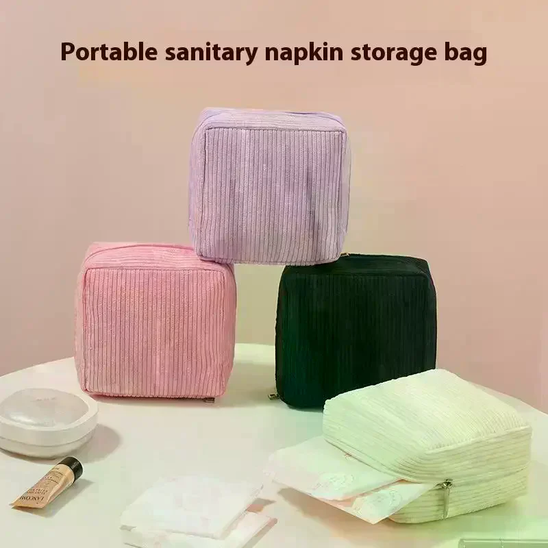 Bag Sanitary Pad Pouch Pad Pouch Cute Cosmetic Storage Pouch Cable Case Toiletry