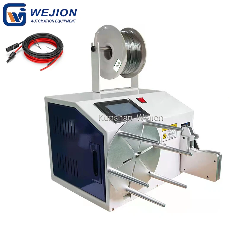 

Полуавтоматическая машина для намотки и связывания двойной проволоки WEJION Машина для намотки катушек с кабелем Машина для скручивания стяжек