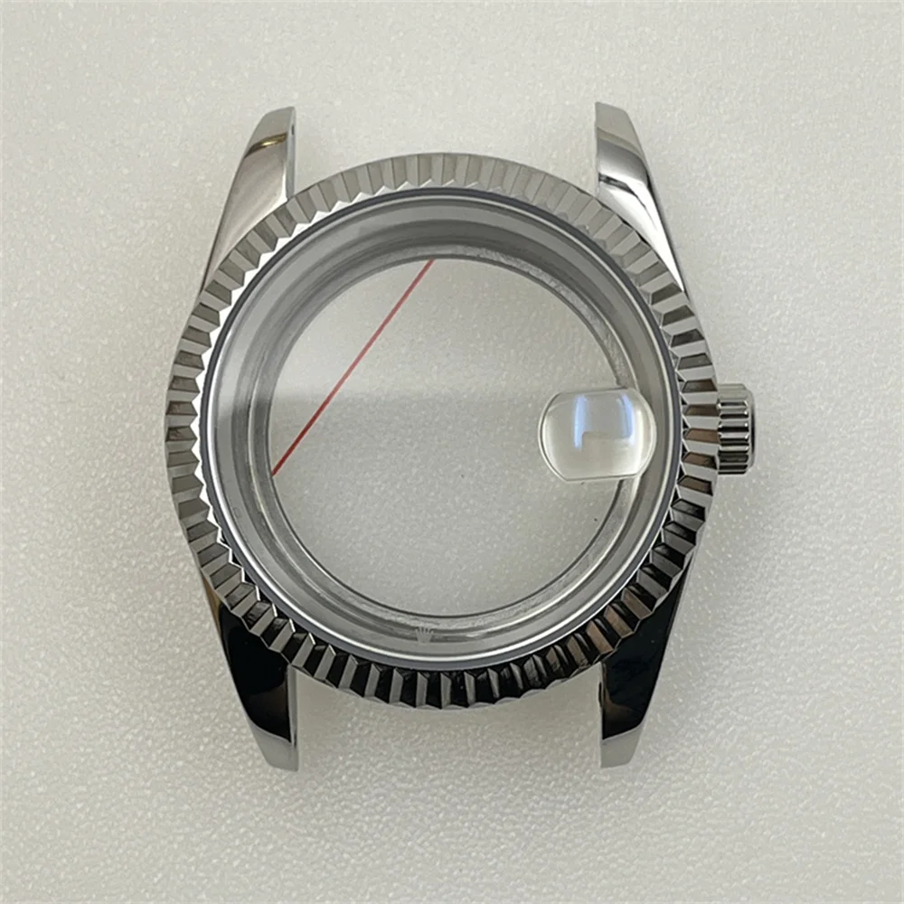 For NH36 NH35 Case 36mm Sapphire Glass Transparent Bottom Diamond Watch Case for 4R35A/4R36A Movement Women Watches Part