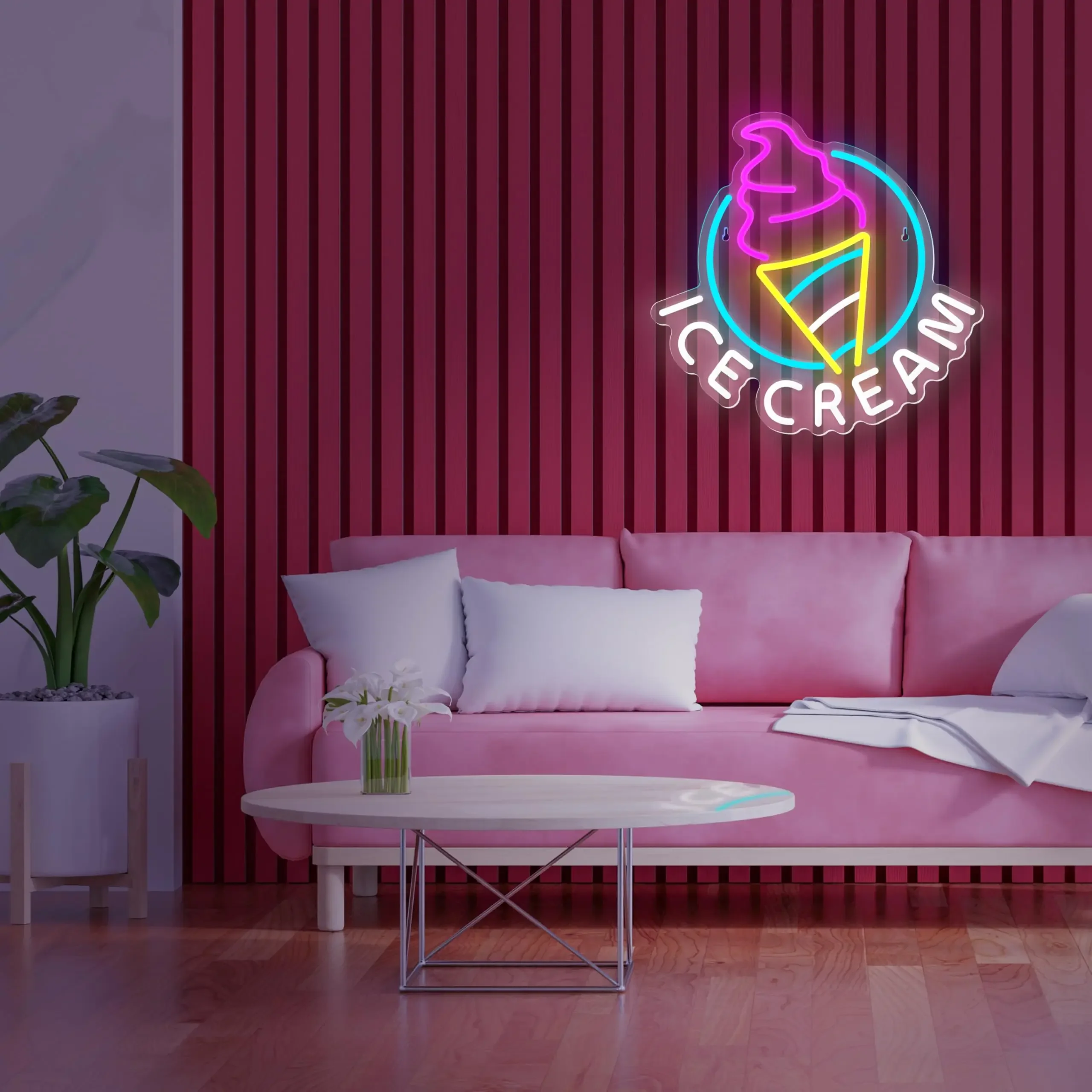 

Неоновая вывеска с мороженым для декора стен Светодиодная неоновая вывеска для магазина мороженого День рождения Рождественская вечеринка Спальня Бар Напиток Магазин Настенный декор