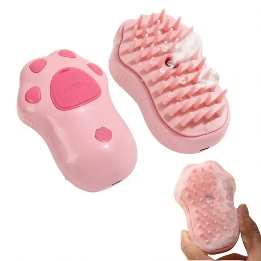 3 in 1 Steamy Pet Dog Brush Cat Steam Brush Electric Spray Cat Hair Brush Comb Massage Pet Grooming Tool Loose Hair Supplies