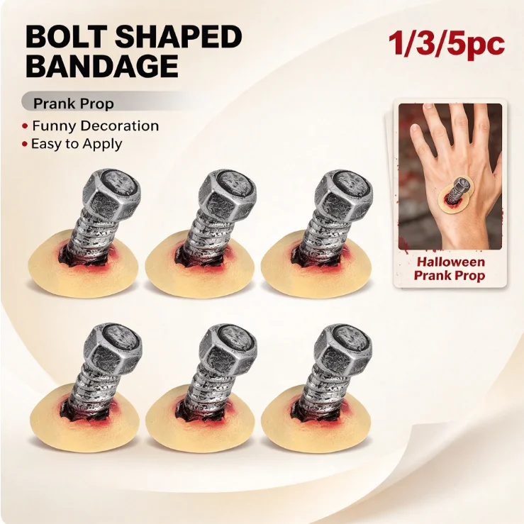 1/3/5pcs Halloween Wounded Foot Shoe Prank Prop Screw Decor Practical Joke Item Toy for Festive Entertainment