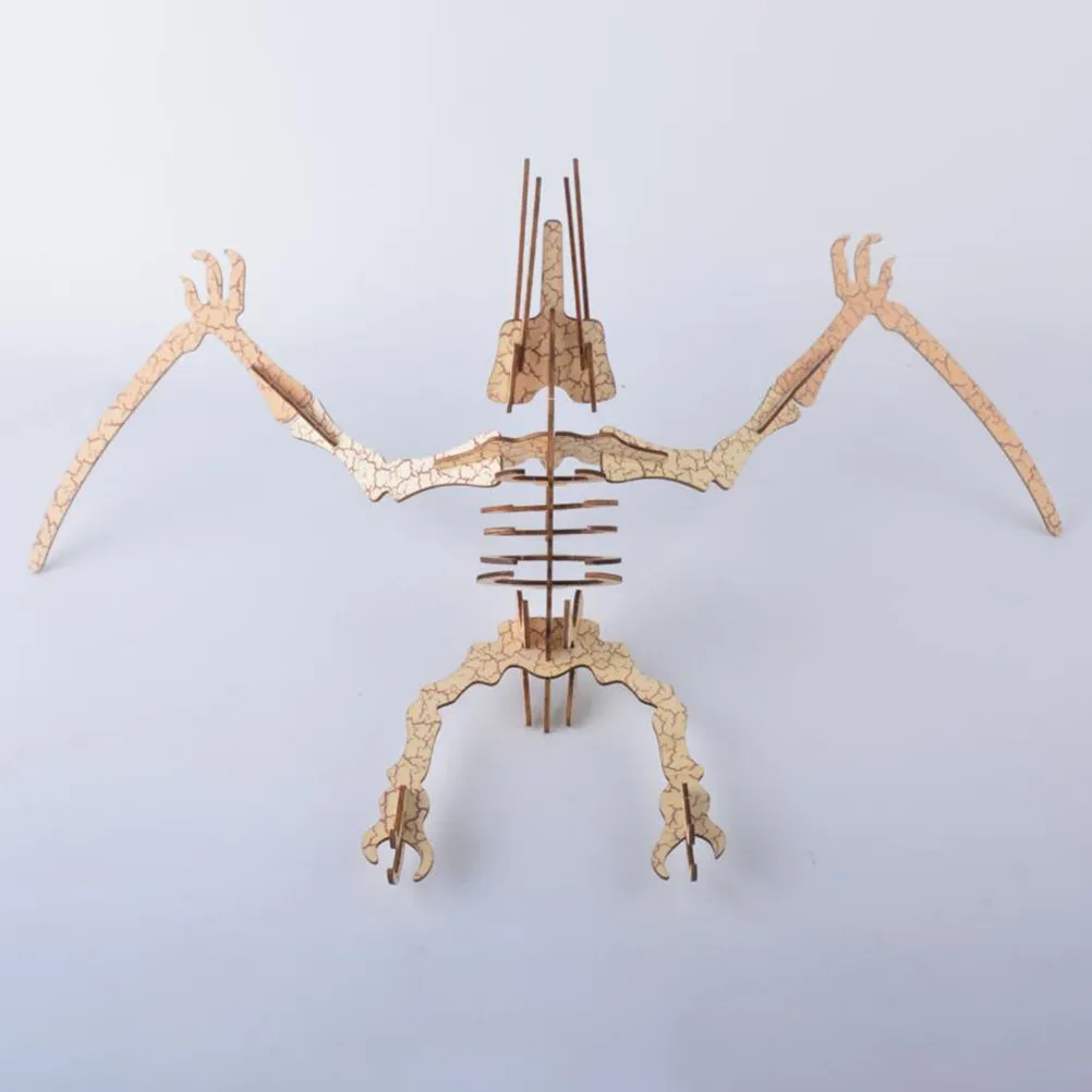 

3D Wooden Pterosaur Jigsaw Puzzle Eco Friendly Safe Natural Wood Craft Kit for Children Builds Cognitive Skills Spatial