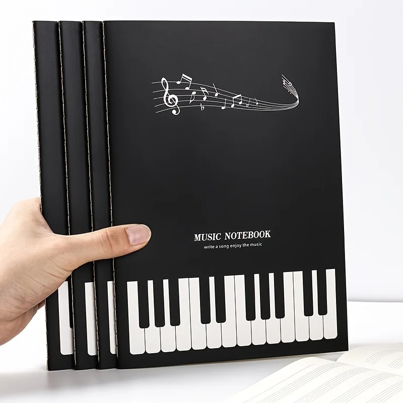 Piano Keyboard Notebook Memo Spiral Notebook Bound Music Book Beginner Practice Book With Music Theory Knowledge Music Notebook