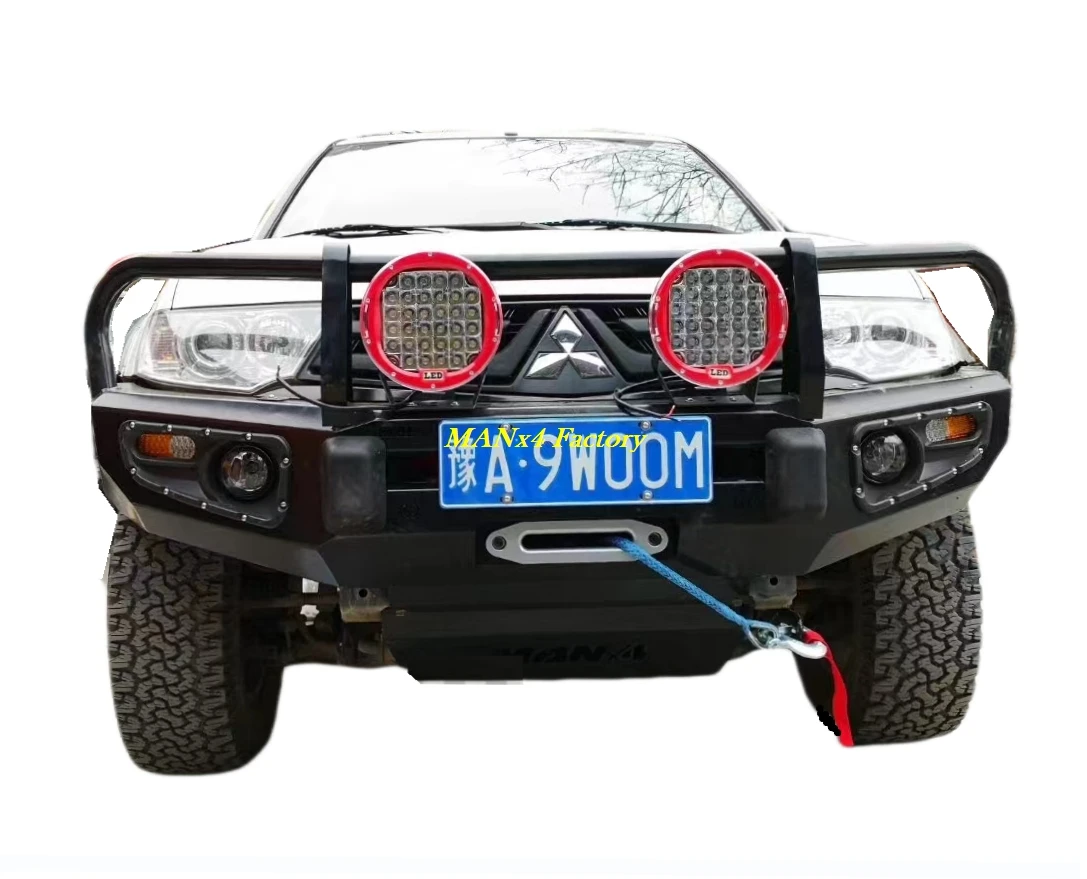 

MANx4 Classical Bull Bar Steel Front Bumper For Pajero Sport Montero 2nd Gen 08-16