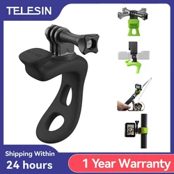 TELESIN Action Camera Mount Silicone Adjustable Mini Flexible Bracket For Gopro Insta360 DJI Action Camera Accessories