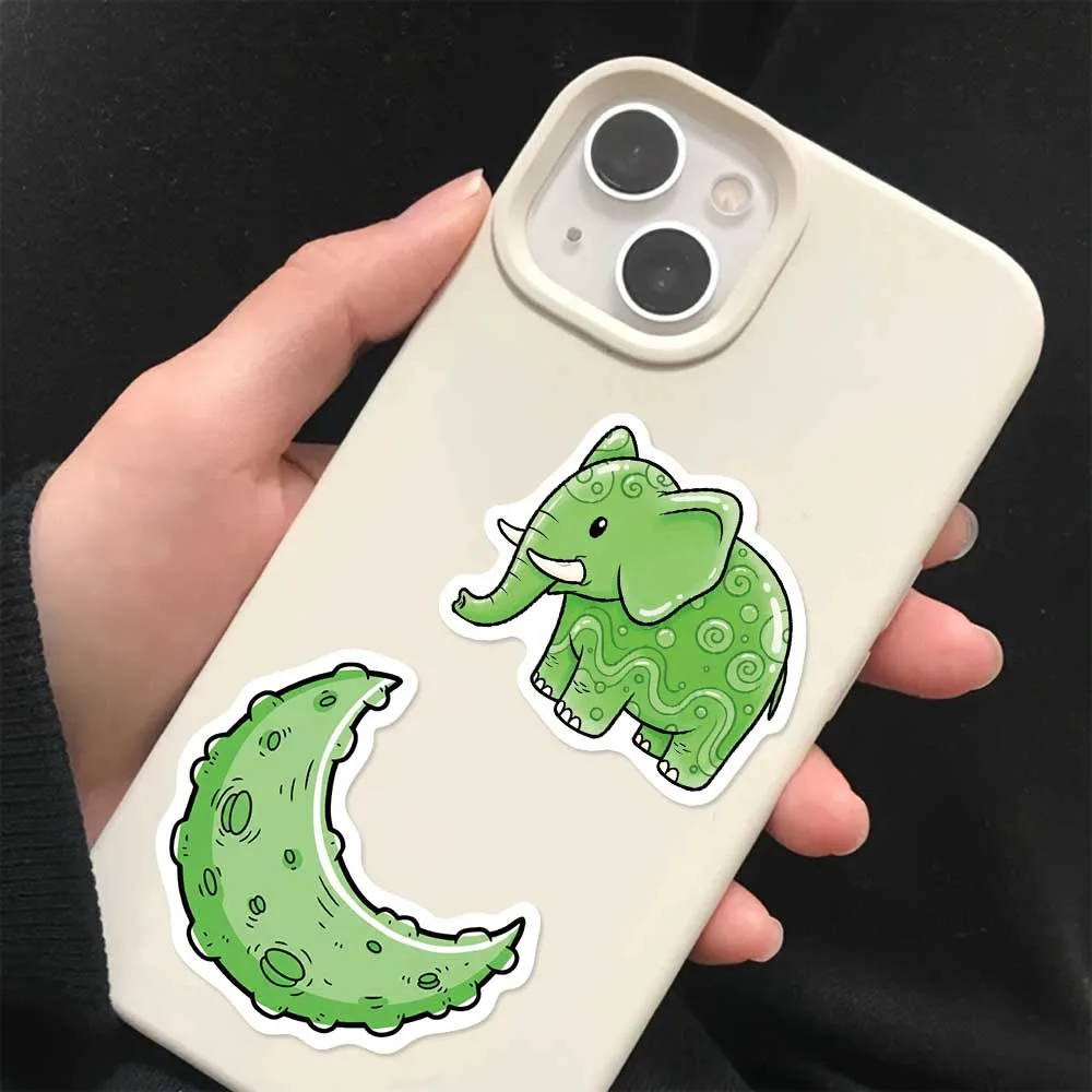 50 قطعة نمط INS الأخضر بشكل طبيعي مضحك ريترو ملصق دفتر الأمتعة المحمول سكيت الشارات #4