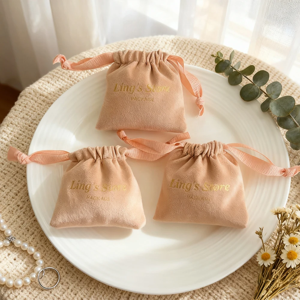 

100Pcs 8x10cm 9x12cm 10x15cm Small Jewelry Drawstring Bag Cosmetic Newborn Shower Cloth Shopping Gift Packaging Boutique Pouches