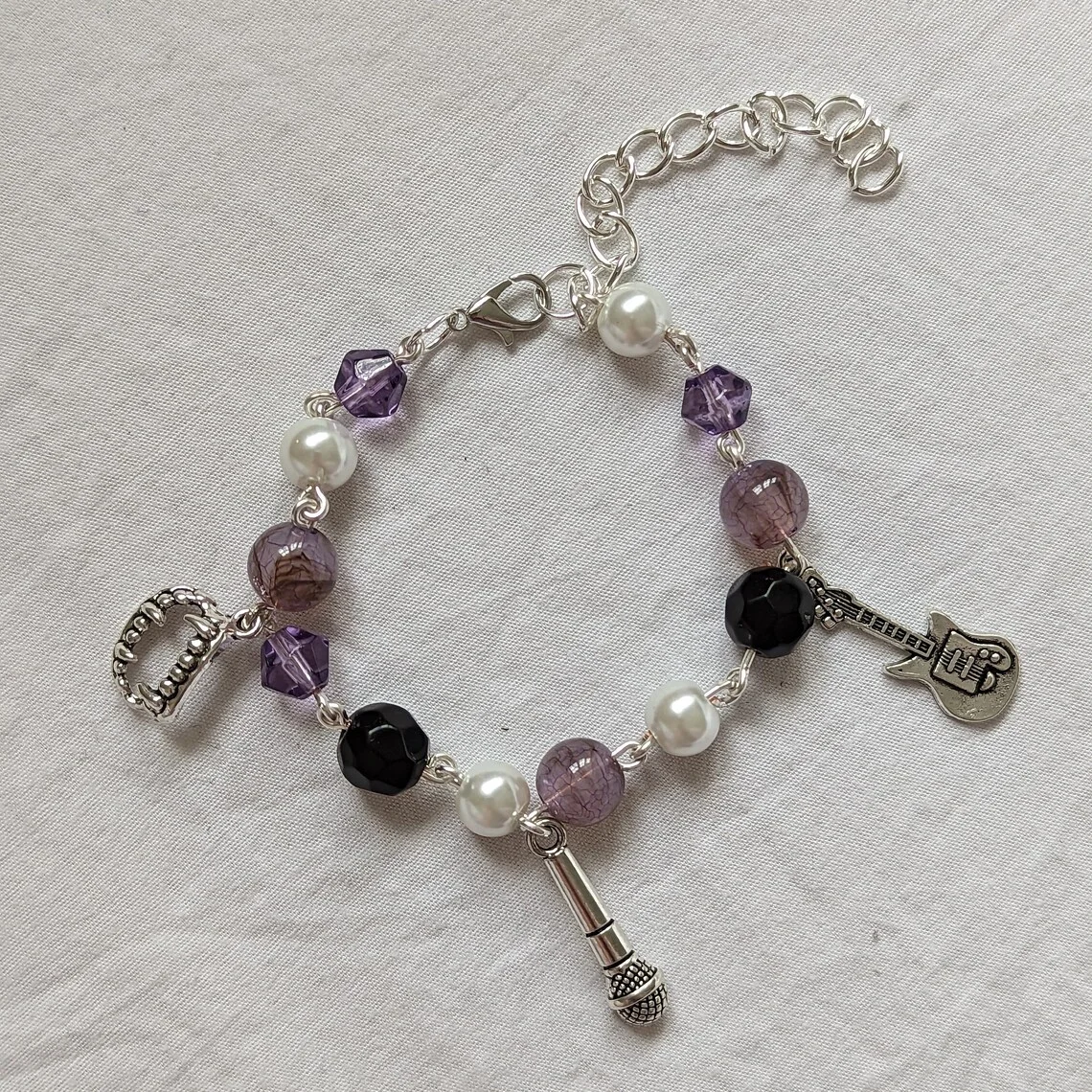 Olivia Rodrigo themed charm bracelet Handmade Y2K jewelry