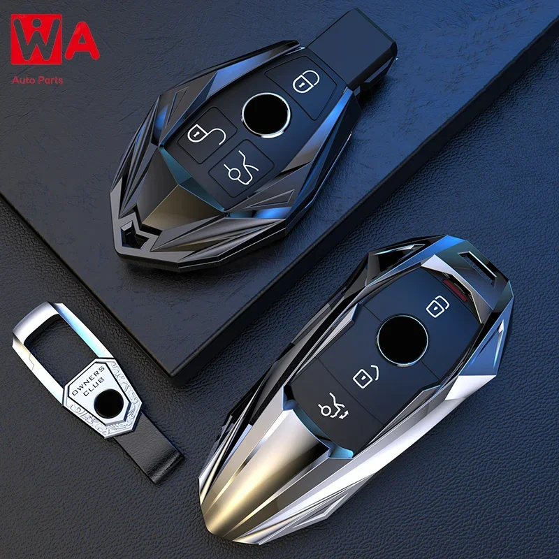 

New Metal Car Key Fob Case Cover Protector Suitable For Mercedes Benz E C Class W204 W212 W176 GLC CLA GLA Car Accessories