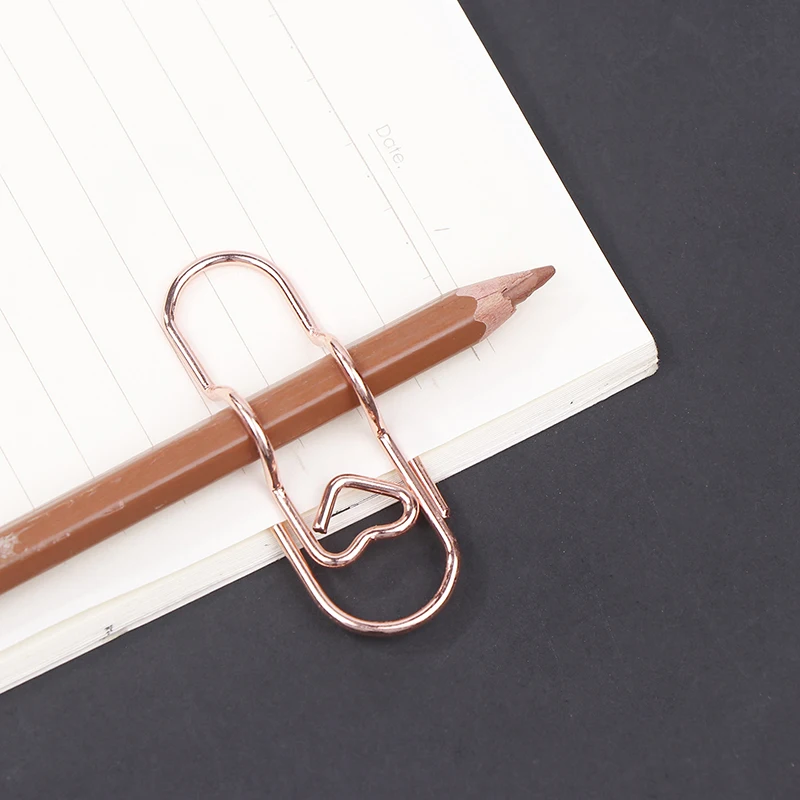 10Pcs Metal Pen Holder Clip Paper Clips Bookmarks Photo Memo Ticket Clip For Notebooks Paper Clips Office Stationery Tool