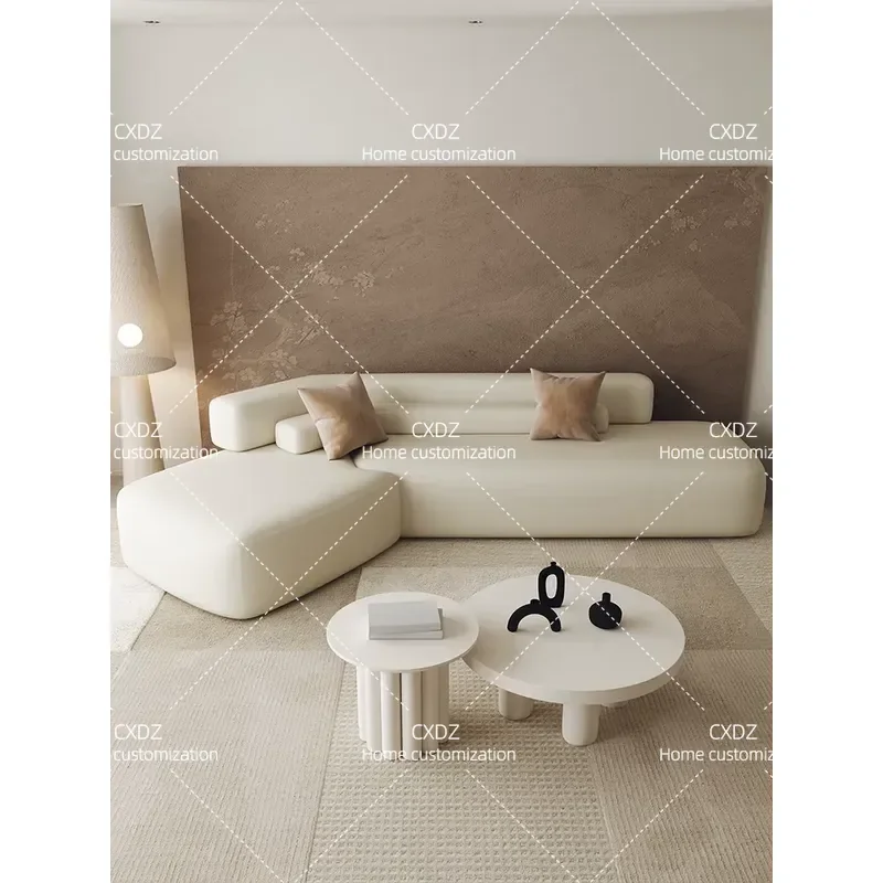 Modern Light Luxury Curved Corner Sofa for Hotel Lobby Beauty Salon Rest Area Reception Special Shaped Design