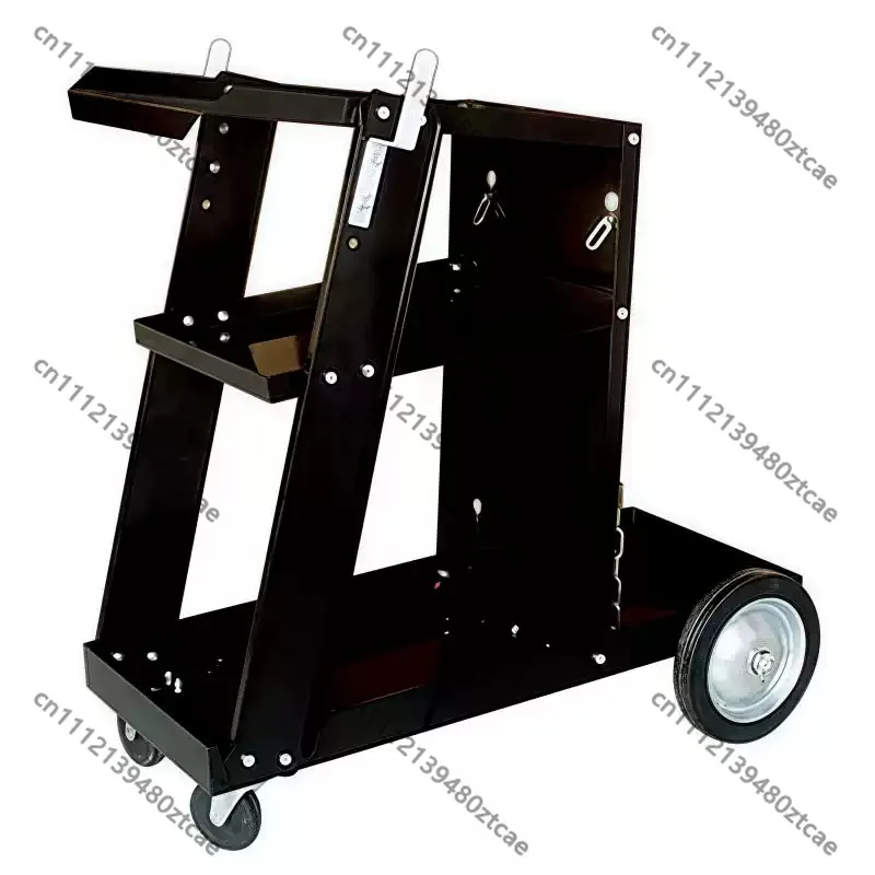 Portable Welding Machine Service Cart With Drawer, Sturdy Trolley Holding Oxygen Tank & Wire Feeder For MIG Welding Work